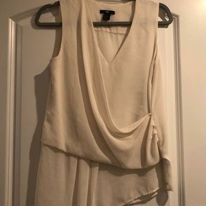 Ivory Sleeveless Blouse